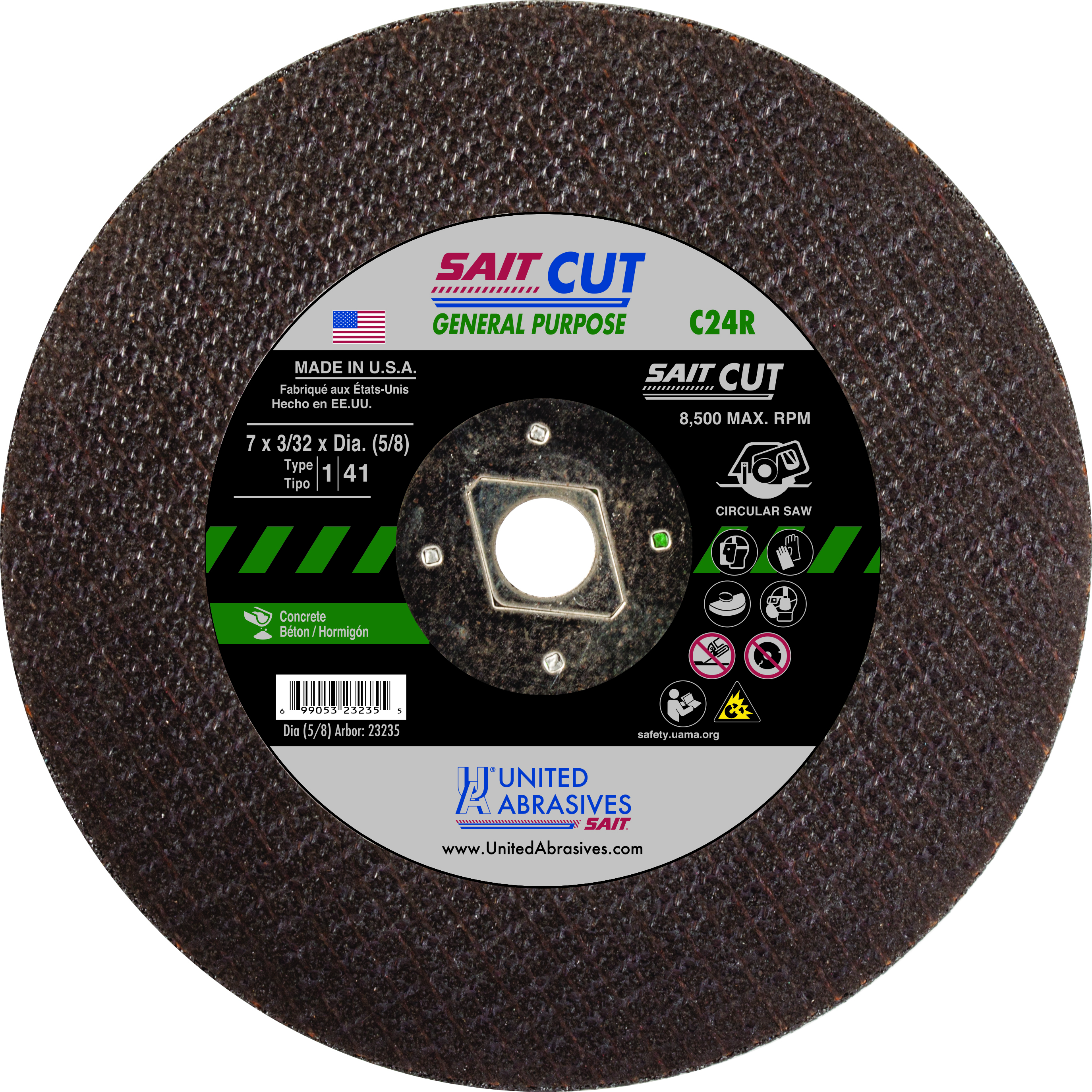 TM 7 X 3/32 X 5/8-DIA C24R - Cutting Wheels